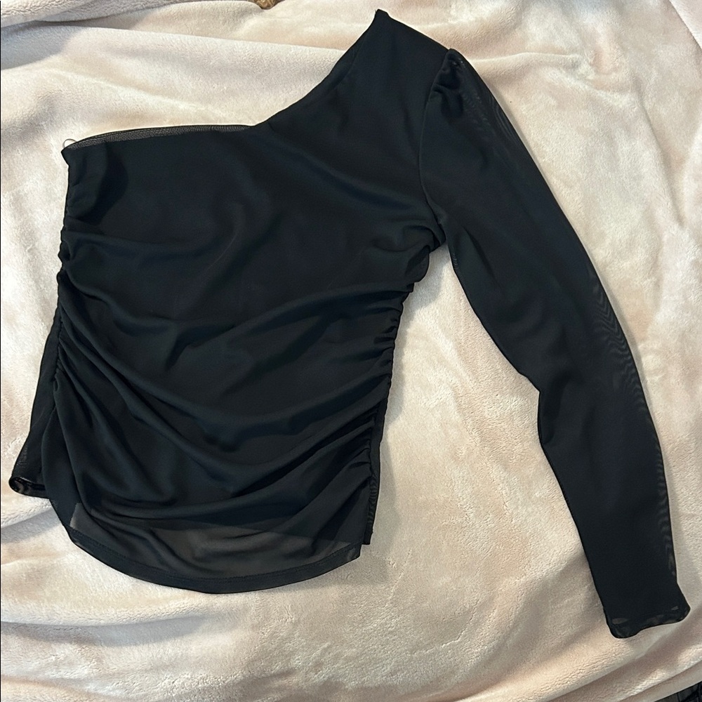 Stella Luce Black Asymmetrical Blouse